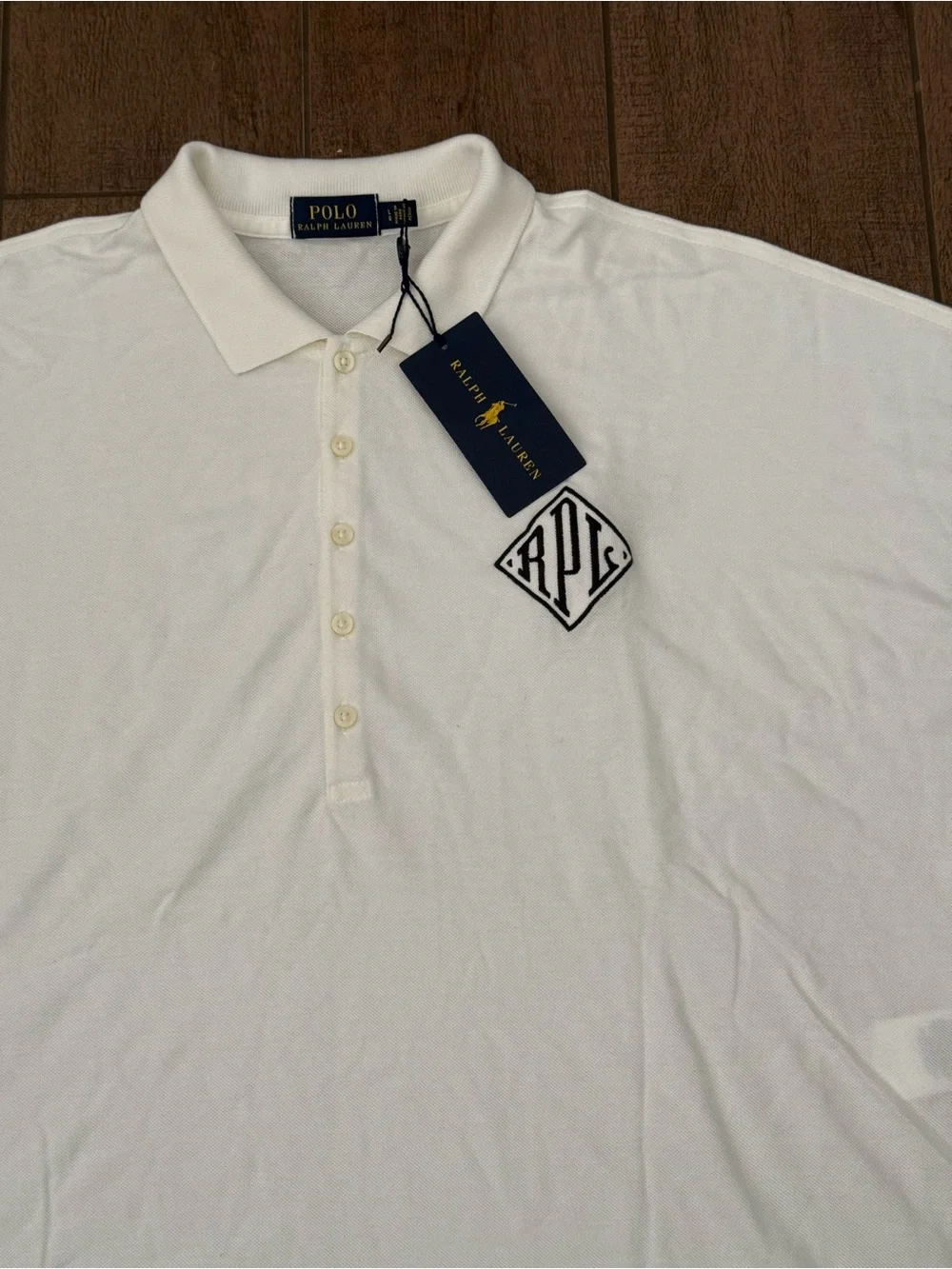 Polo by Ralph Lauren White Men's Short-Sleeve Polo with Chest Crest